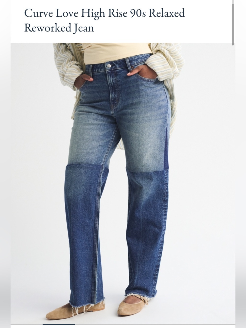 Abercrombie & Fitch curve love high rise 90s relaxed reworked jean